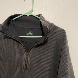 NWT Aerie Good Vibes Corded Quarter Zip sweatshirt